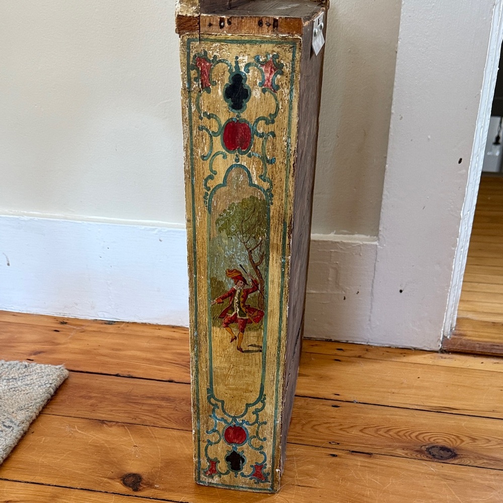 Vintage Italian Hand-Painted Florentine Style Cabinet with Mirror Door ✨ - Picture 3 of 5